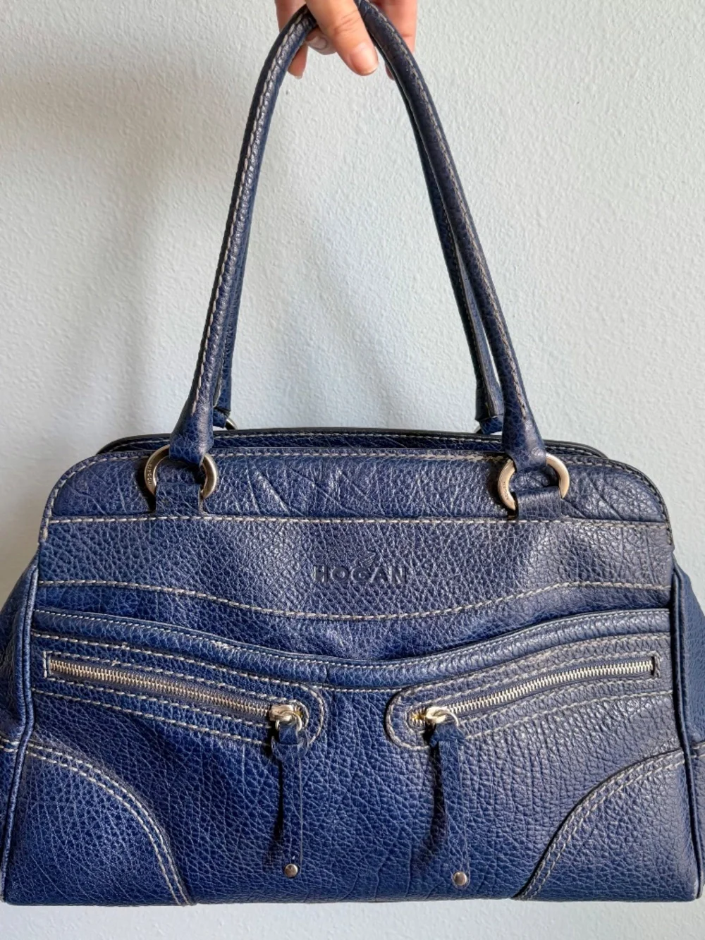 Hogan Satchel Bag Navy Blue
